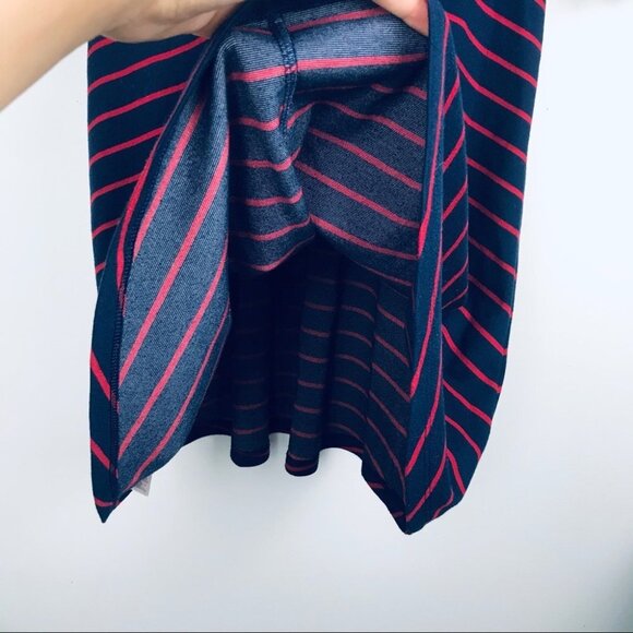 Gap Fit & Flare 3/4 Sleeve  Crew Neck stripe Midi dress Women Size S - Picture 12 of 16